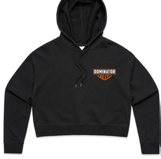 Dominator bullys Womens Black Crop Top Hoodie
